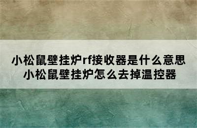 小松鼠壁挂炉rf接收器是什么意思 小松鼠壁挂炉怎么去掉温控器